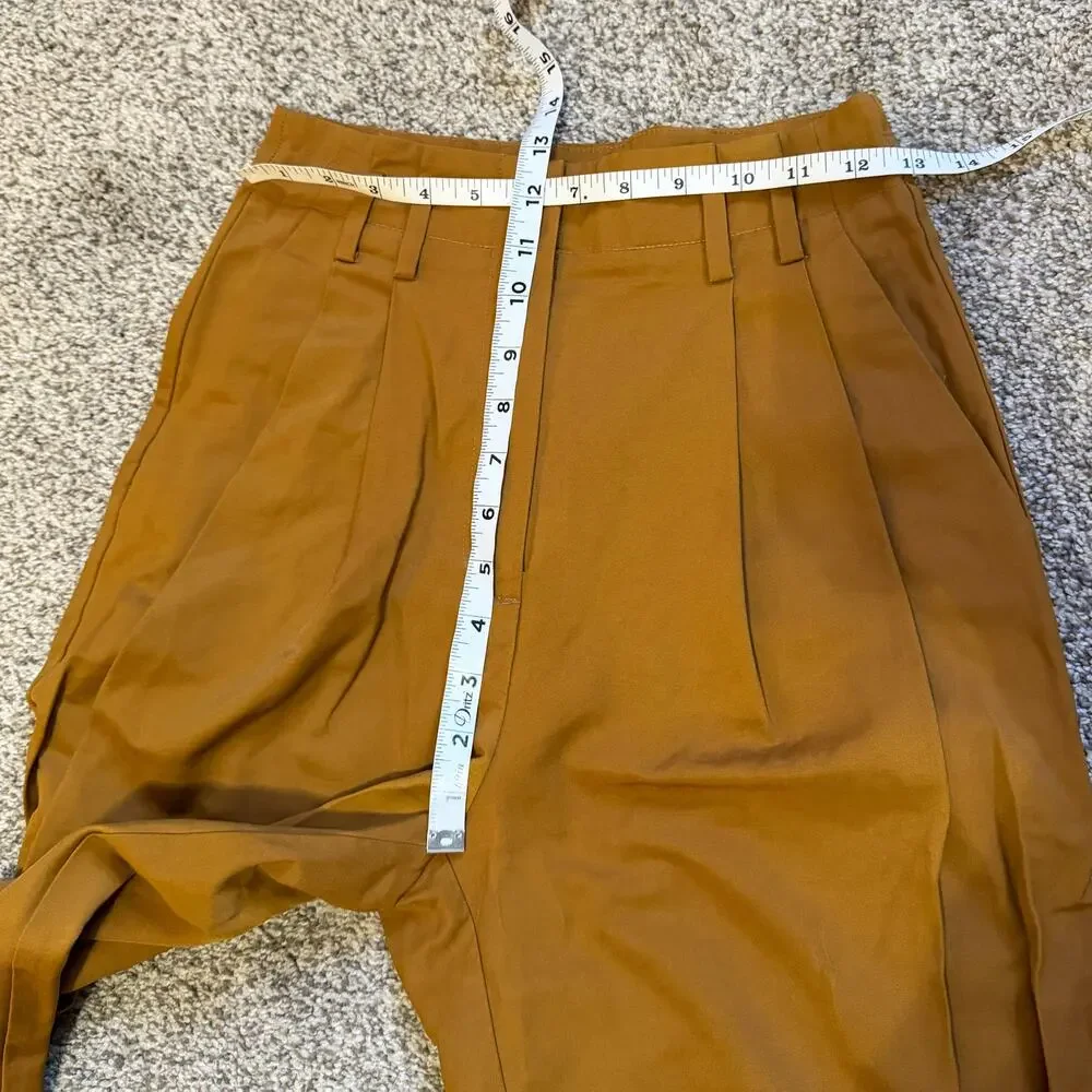 Elizabeth and James Paper Bag Trouser Pants Brown Size 4 - Picture 6 of 7